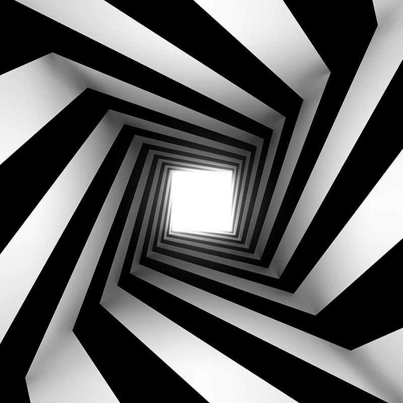 Ceo dezen Crno-beli spiralni tunel